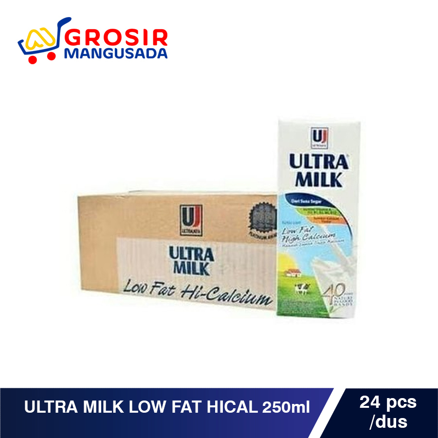 

Grosir Ultra Milk Low Fat HiCal 250ml - Pesan Sekarang Murah 1 dus isi 24pcs