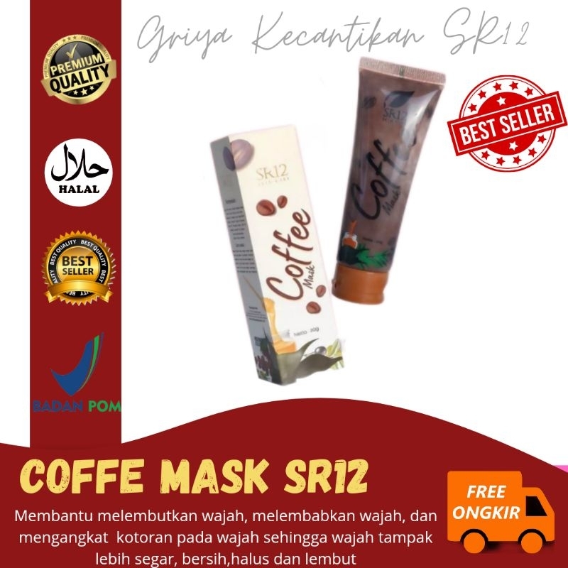 MASKER COFFE/MASKER VIRALL/MASKER WAJAH/COFFE MASK/MASKER KOMEDO/COFFE MASK/COFFE MASK SR12/SR12/SR1