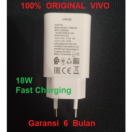 VIVO Adapter Charger 18W Fast Charging V1820C-EU Original