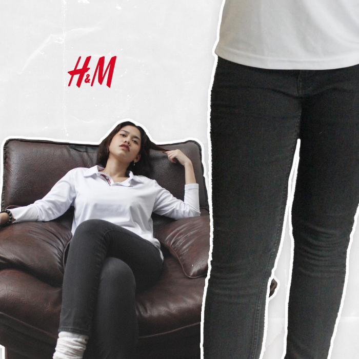 HNM Jeans Wanita Hitam Size 40