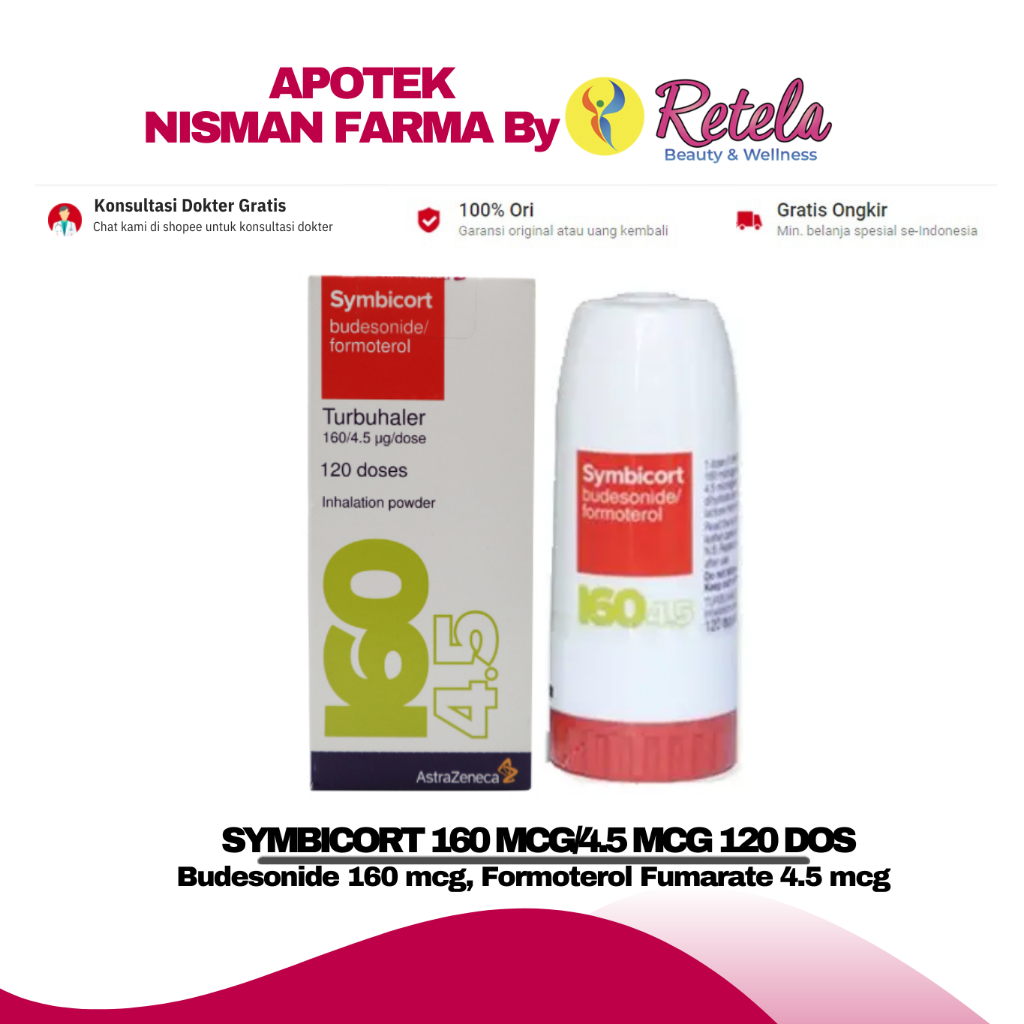 Symbicort 160 mcg/4.5 mcg Turbuhaler 120 Dosis / Obat Asma