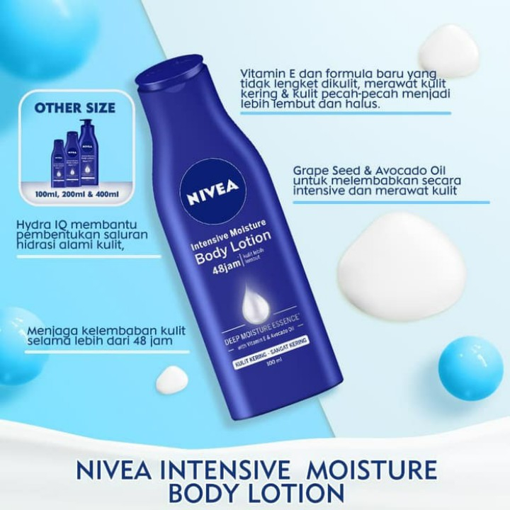 Nivea Body Intensive Moisture Lotion 200ml - untuk kulit kering