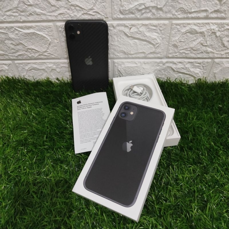 iphone apple 11 black 128gb ibox second mulus fulset all operator