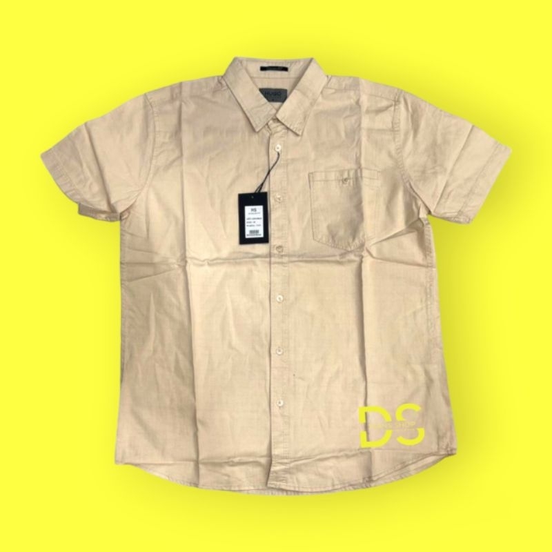 kemeja HUGO SELECTION katun kemeja tangan pendek