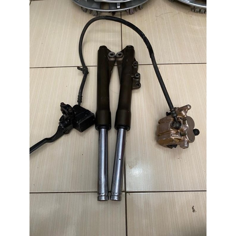 Shock shockbreaker depan set cakram Kawasaki zx130 original