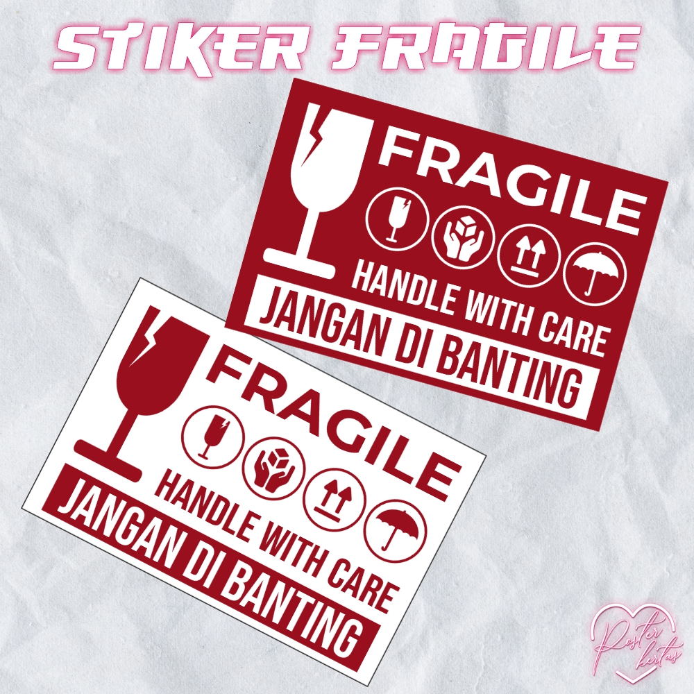 

Stiker Fragile Stiker Pecah Belah Stiker Pengiriman Olshop Stiker Unboxing Horizontal