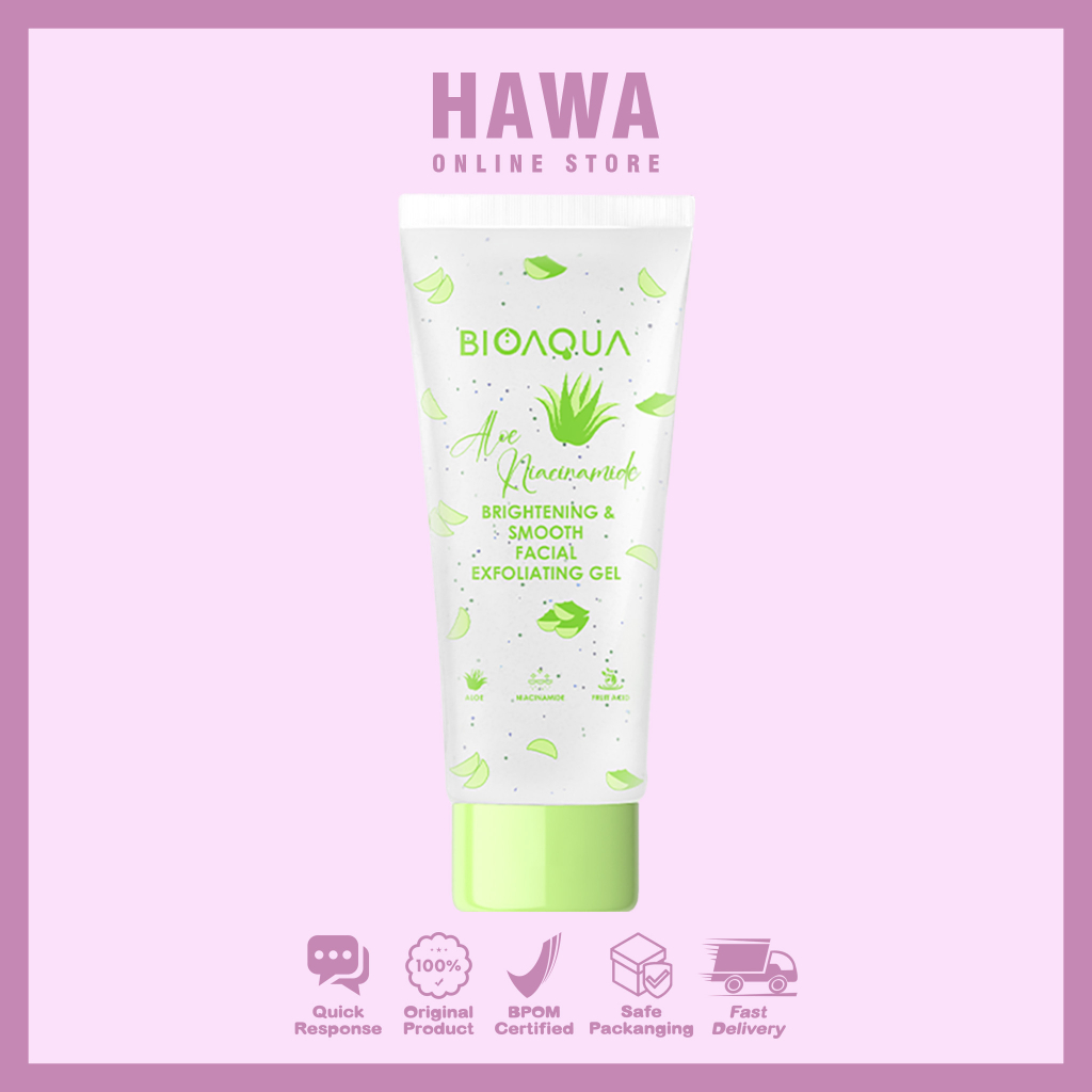 BIOAQUA Scrub Wajah Peeling Gel Niacinamide Brightening & Smooth Facial Exfoliating Gel Wajah 100g/3