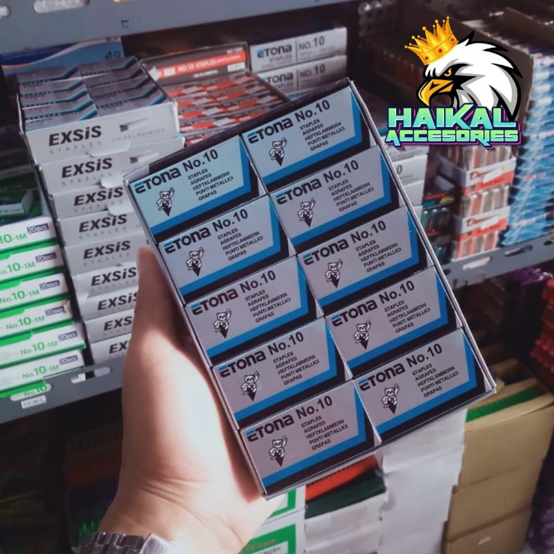 

1 Box Isi Staples Etona No.10 (20Pcs)