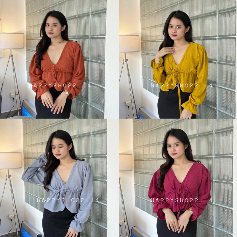 [READY SIAP KIRIM] KAYLA BLOUSE URAGIRI PREMIUM | Zura Blouse Top uragiri Airflow | Blouse Wanita Wr