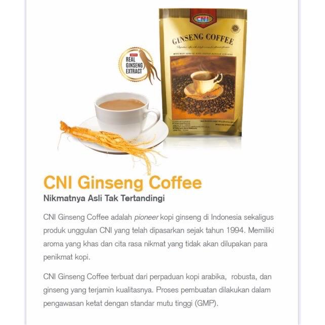 

PROMO Coffee ginseng CNI kopi ginseng isi 20 sachet