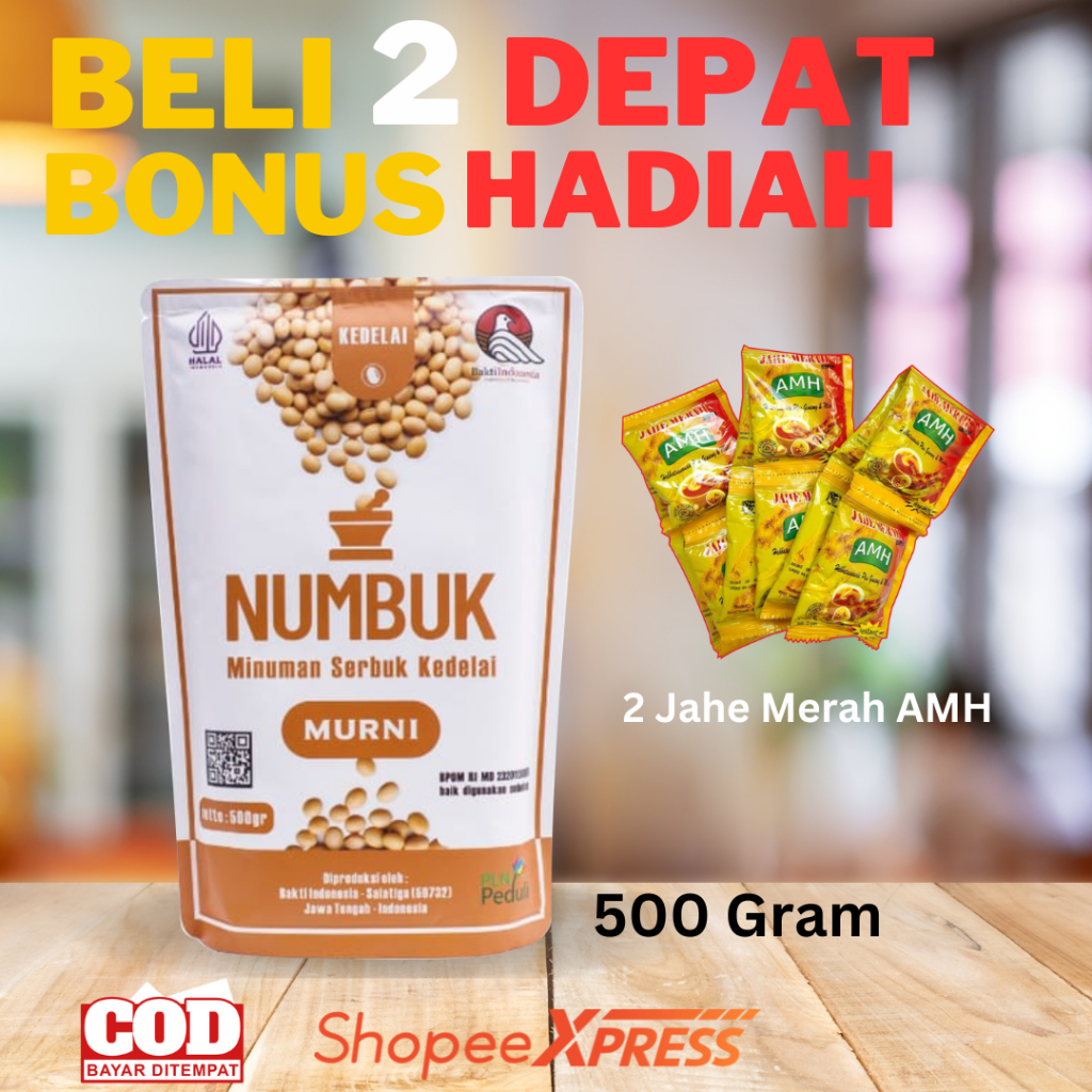 

NUMBUK MINUMAN NUTRISI BUBUK SUSU KEDELAI BUBUK KACANG KEDELAI MURNI - NON GULA
