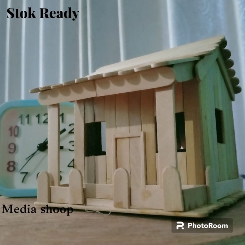 Miniatur rumah dari stik eskrim|maket miniatur rumah Ready Stok