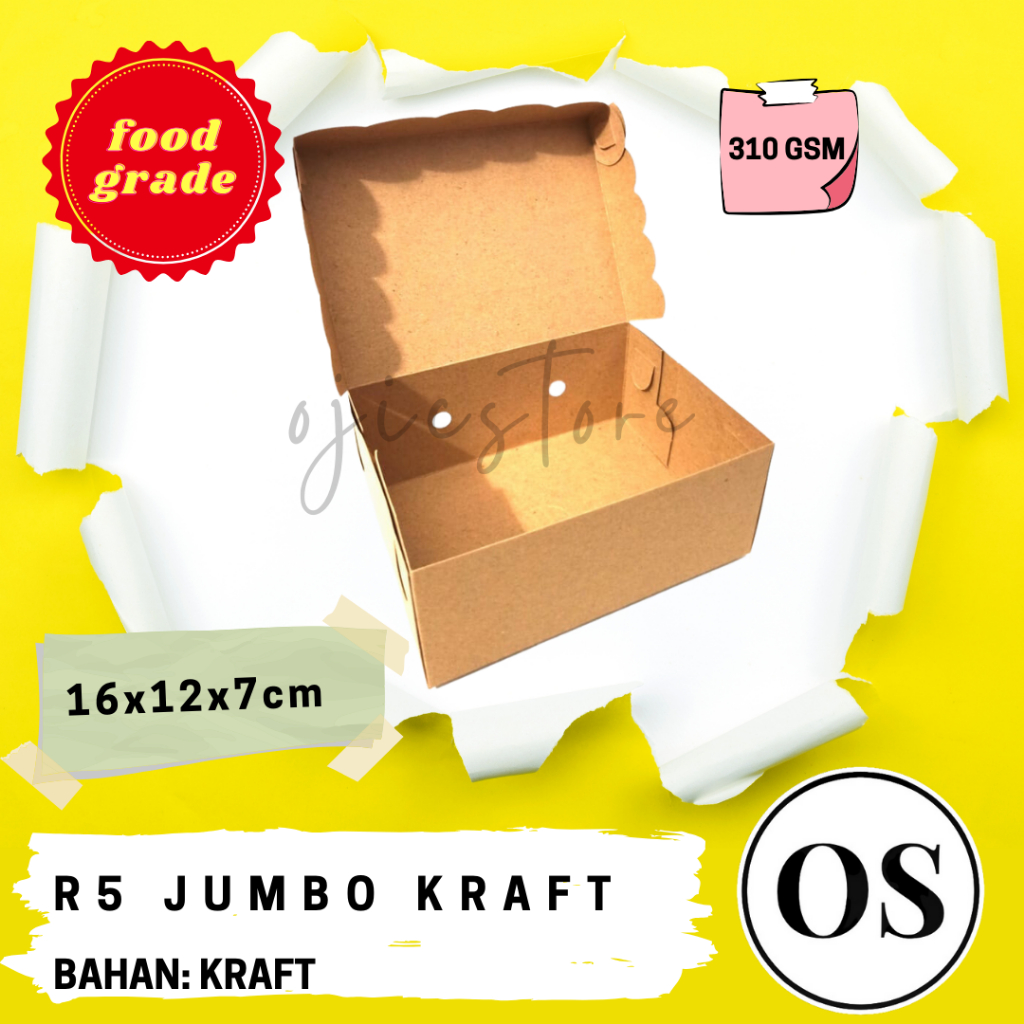 

Dus Kraft R5 Jumbo Ukuran 16x12x7 CM Cocok Untuk Nasi, Kue, Roti, Konsumsi Seminar, Konsumsi Acara