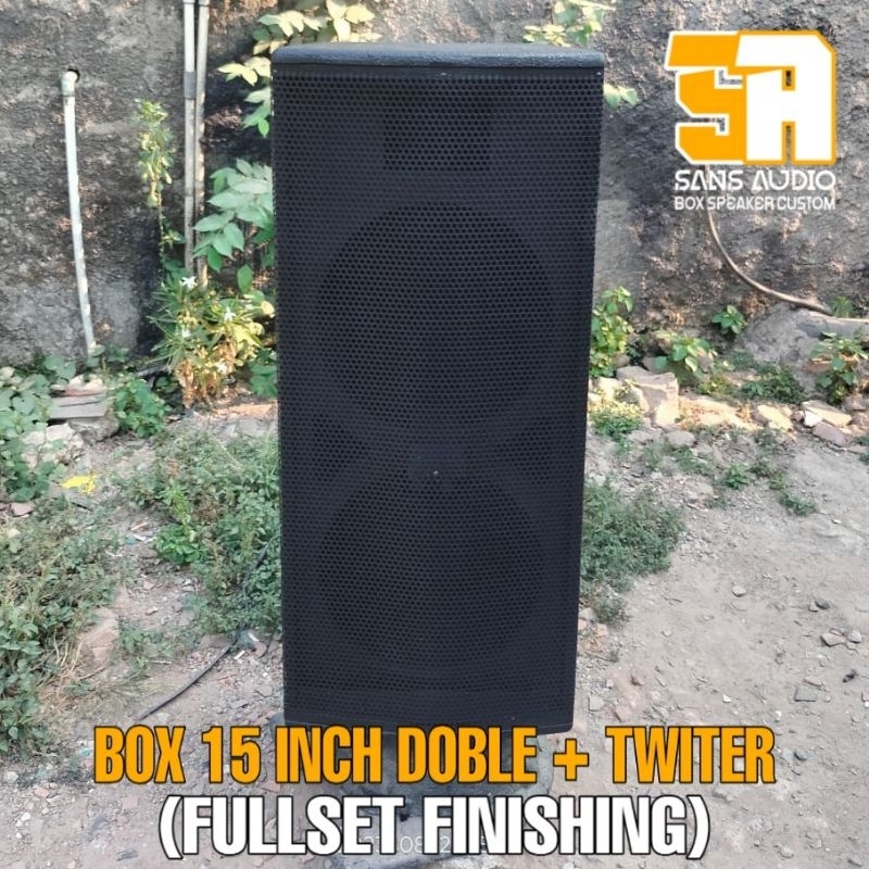 Box speaker 15 inch doble plus twiter finishing
