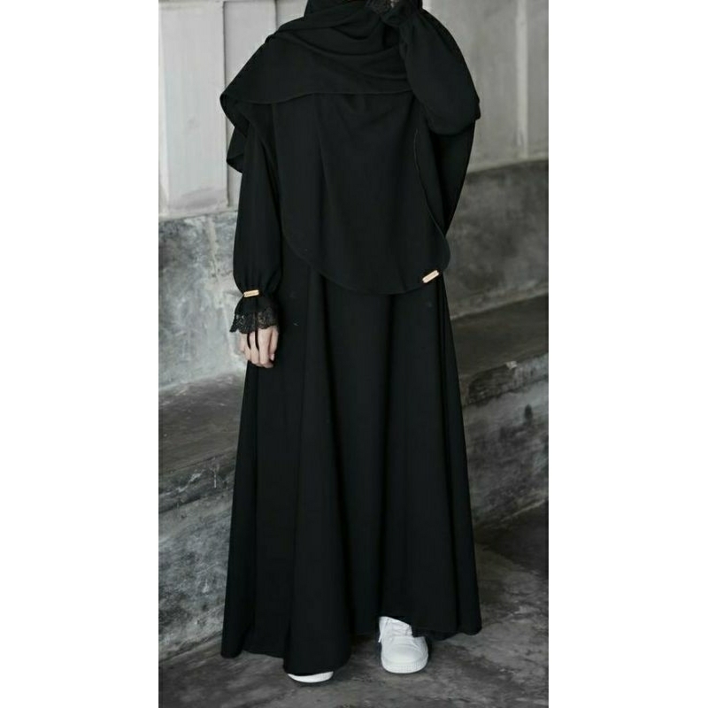 Abaya Jetblack gamis hitam pekat baju temboro