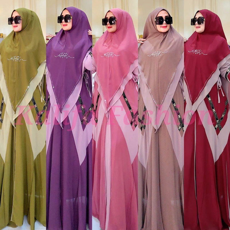 Silvia Series ORI HK by Dermawan / Muslimah Branded Wear / Gamis Set Syar'i / Gamis Pesta / Gamis Mewah / Fashion Muslimah / Baju Syari Polos