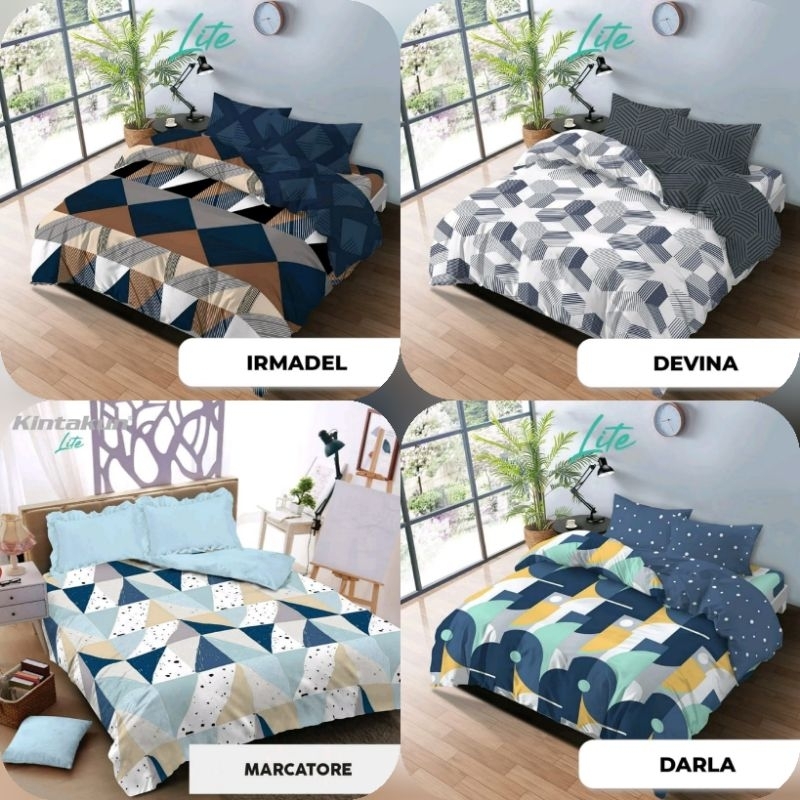 Bedcover Set Kintakun Lite Uk 160x200 / Bed Cover Sprei Flat King ( 160x200 )