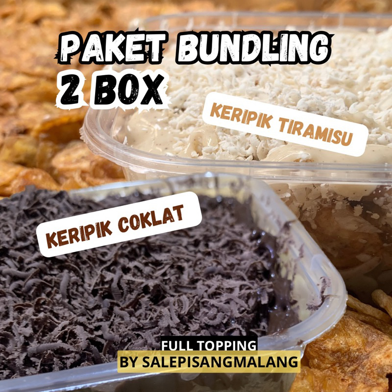 

PAKET BUNDLING 2 BOX | KERIPIK COKLAT DAN TIRAMISU | KRISPI MELTED 500 GR
