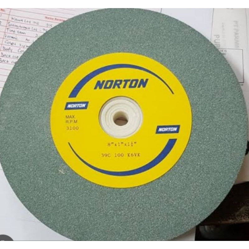 Batu Gerinda Norton 8" × 1" × 1 1/2" batu gerinda asah norton
