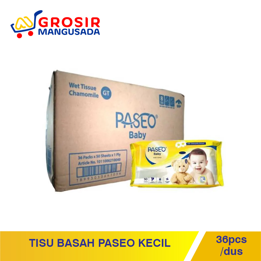 Grosir Tisu Basah Paseo Kecil 1 dus isi 36pcs