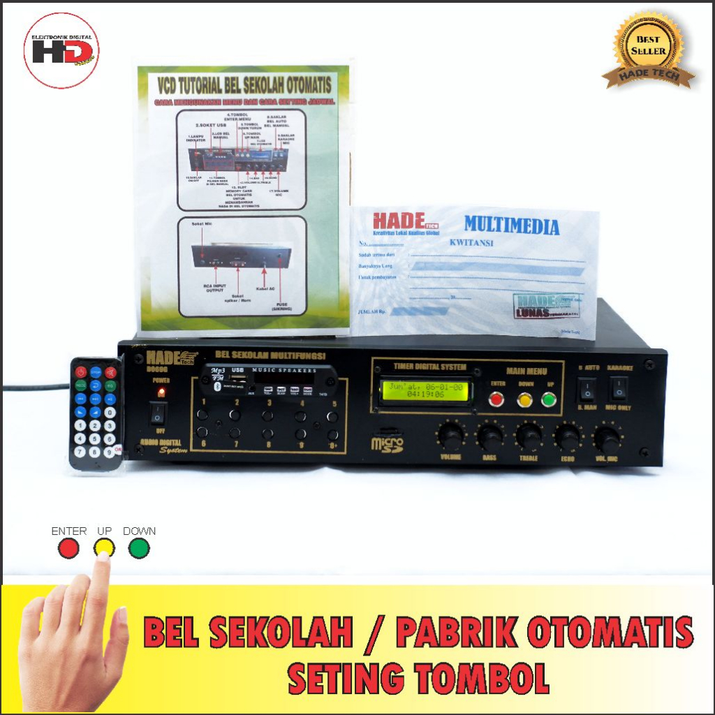 BEL SEKOLAH MANUAL DAN OTOMATIS SETING TOMBOL