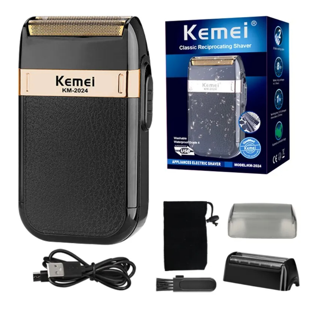 KEMEI Shaver Trimmer KM-2024 / KM-2028 - Alat Cukur Kumis Tahan Air