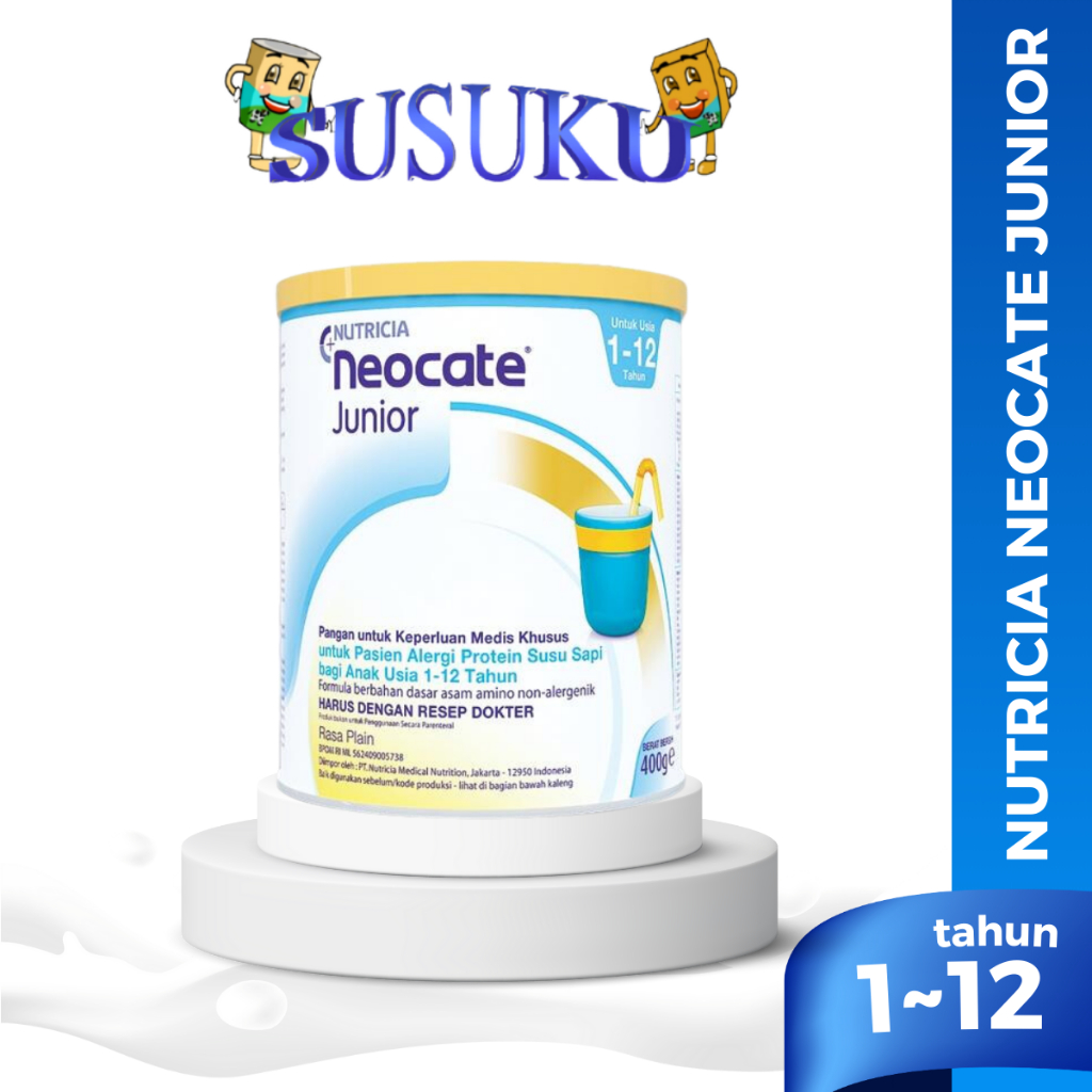 

Nutricia Neocate Junior Susu Anak 1-12 tahun Khusus Alergi Susu Sapi 400gr