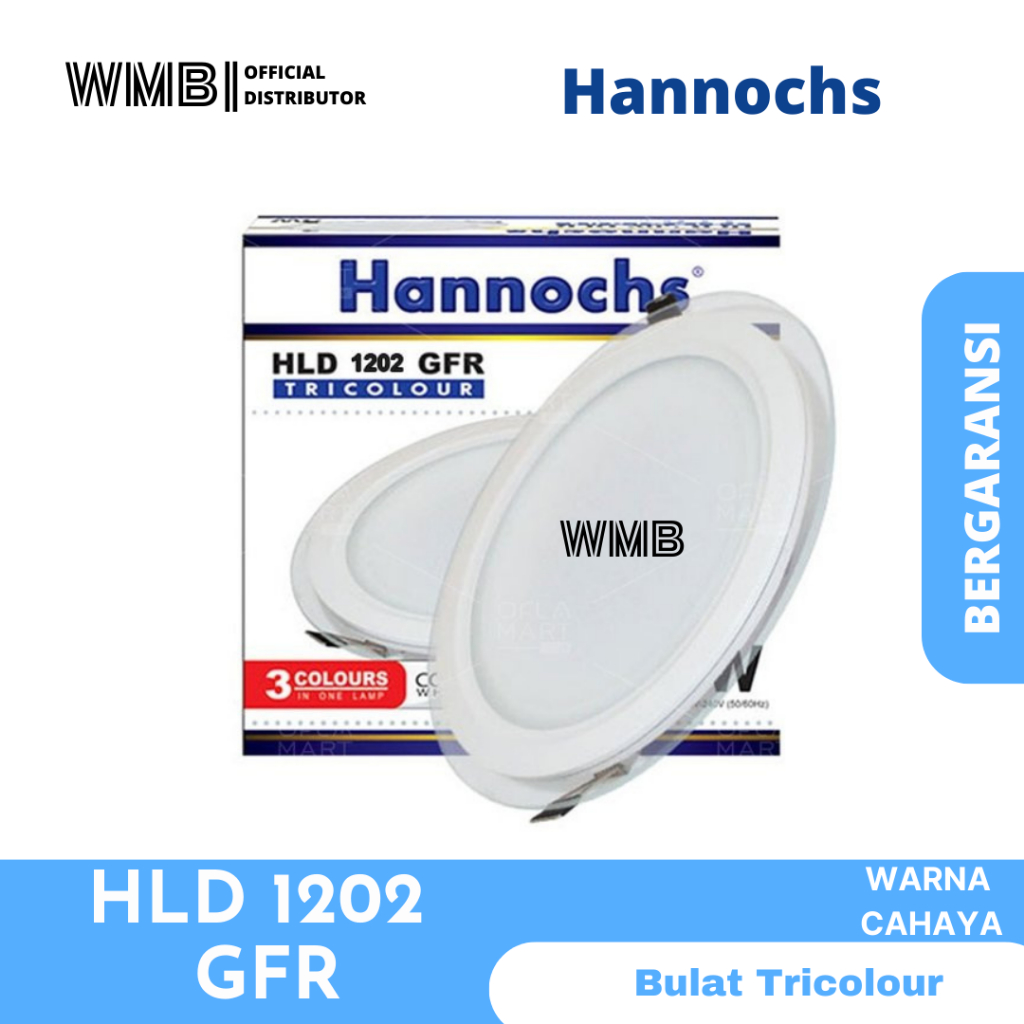 Lampu HLD 1202 GFR Bulat Tricolour Hannochs LED Decorative IB