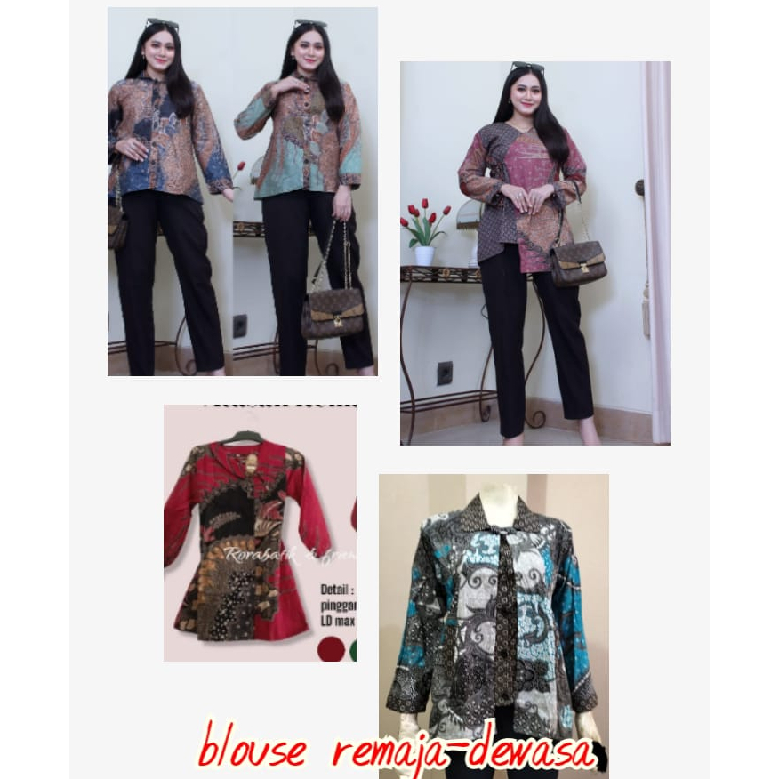 DEPOK: atasan blouse tunik batik anak remaja SMP dan SMA