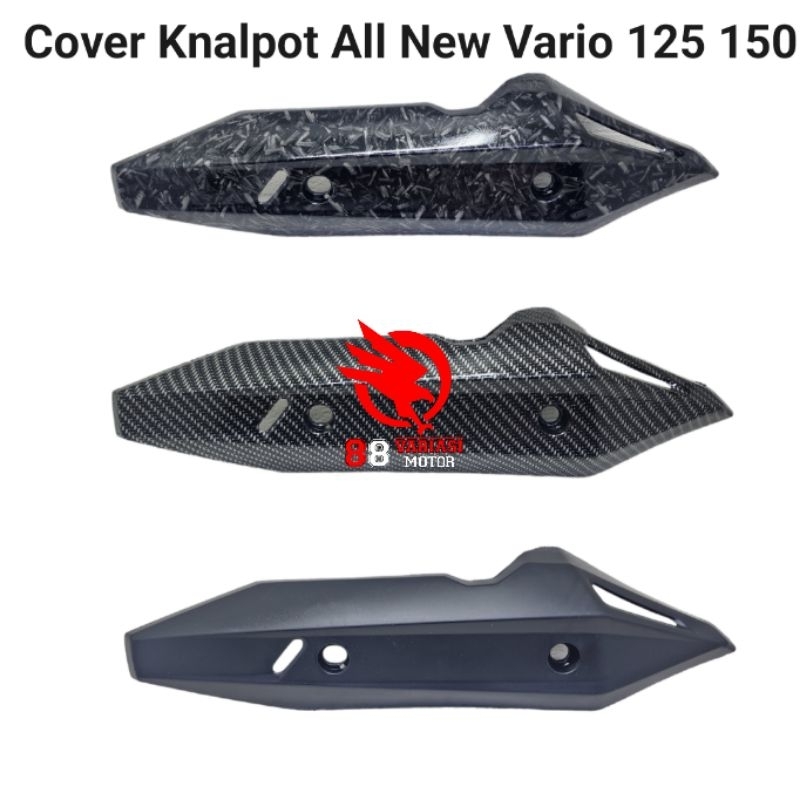 Cover Knalpot Karbon Vario All New 125 150 2018-2023  - Tutup / Pelindung Knalpot Vario All New 125 