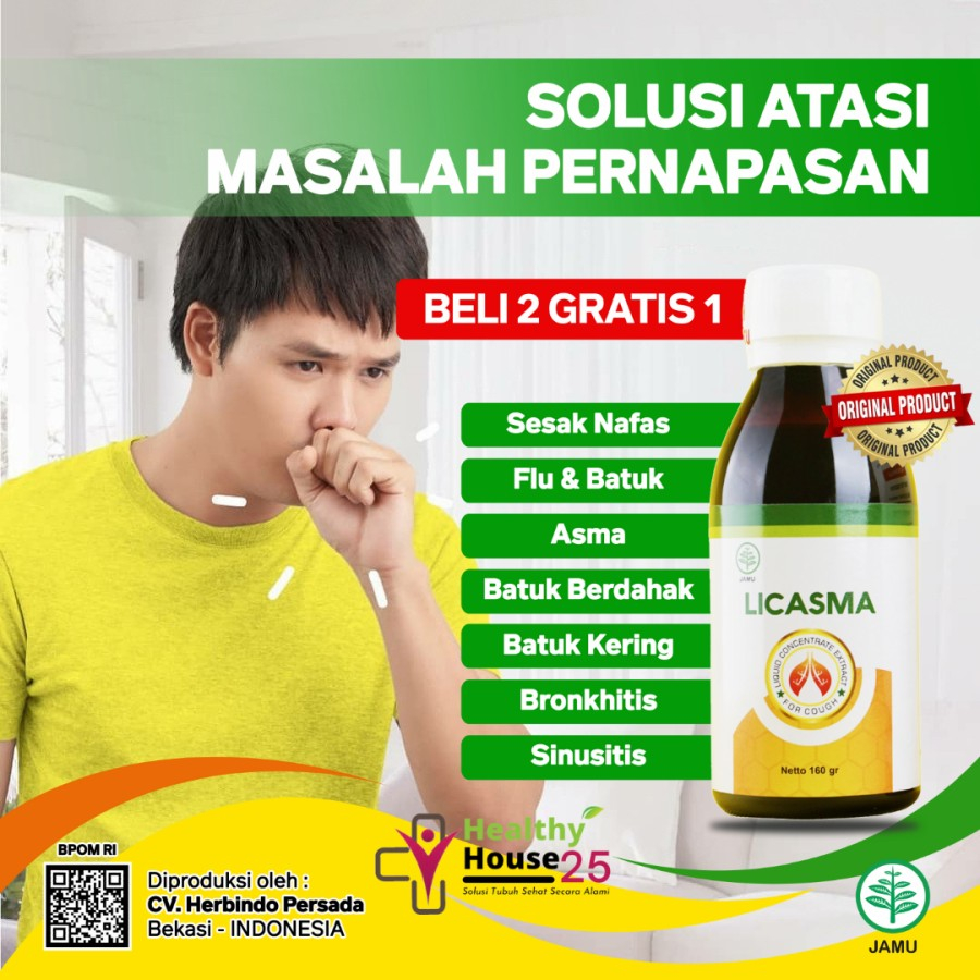 LICASMA OBAT ASMA, SESAK NAFAS, TBC, BATUK BERDAHAK - LICASMA MADU HERBAL ALAMI