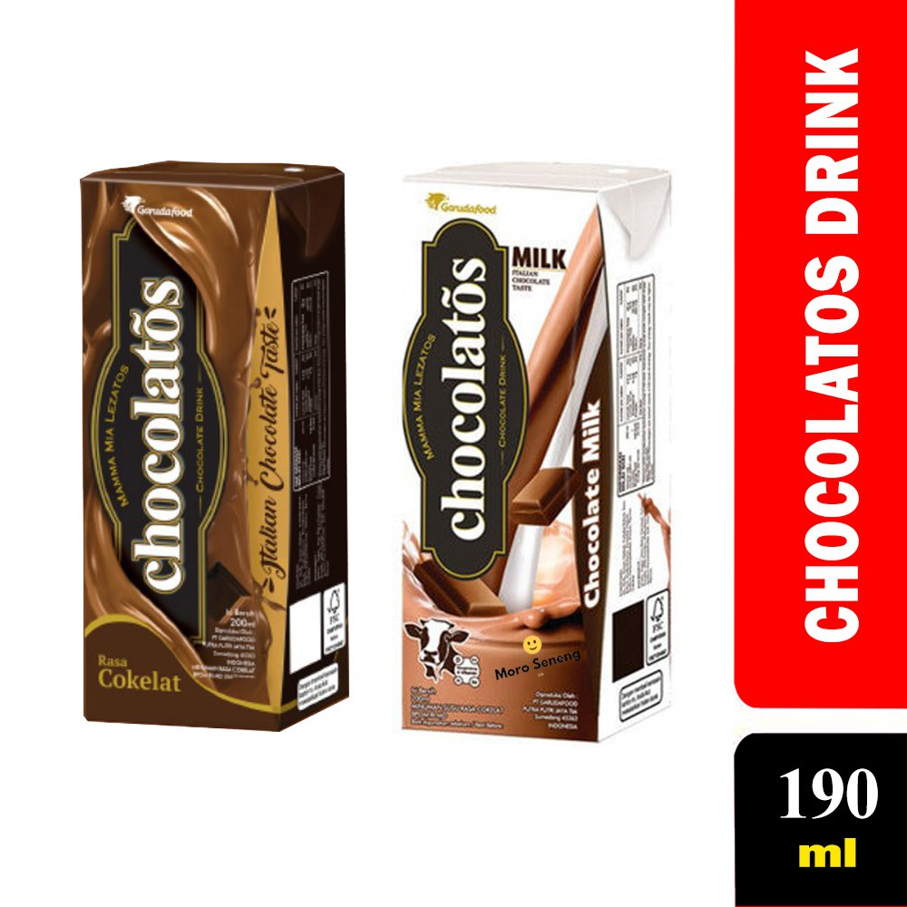 

[PGO] Susu Chocolatos Chocolate Drink Rasa Cokelat Italia 190ml