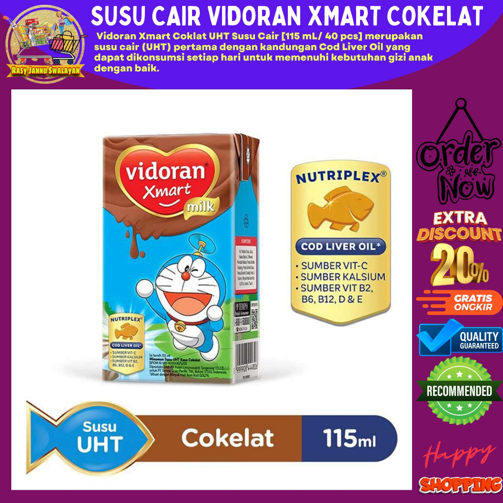 

VIDORAN XMART SUSU UHT COKLAT 115ml (40pcs/karton)