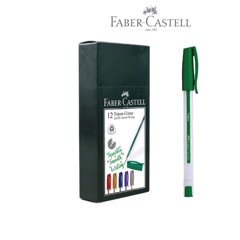 

Pulpen Gel Gliter Hijau Faber Castell 547363 Tripen 0,7 mm