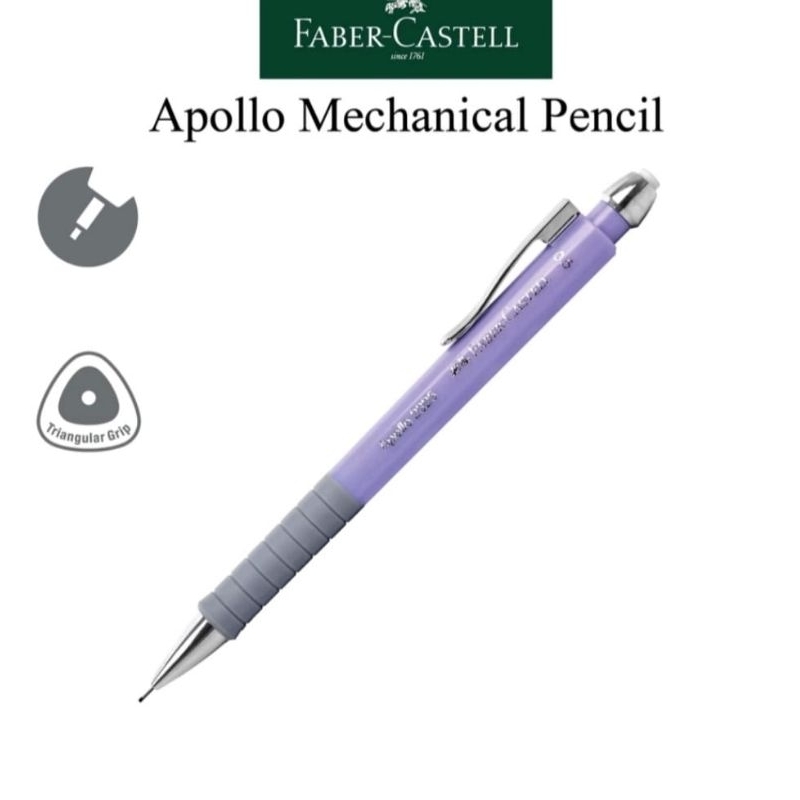 

Pensil Mekanik APOLLO UNGU MUDA Faber Castell 132538 ( Satuan )