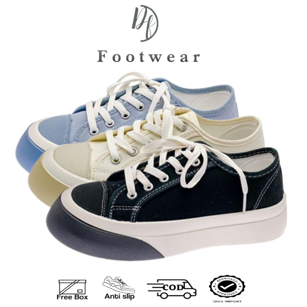 [DF FOOTWEAR] Sepatu Wanita Taeyong Sepatu Sneakers Wanita Sport Shoes Cream DF 544