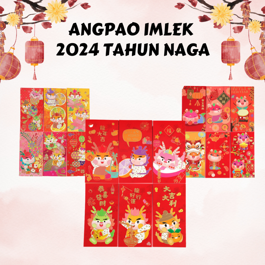 

Angpao Imlek 2024 Tahun Naga/ Chinese New Year - Angpao Besar isi 6