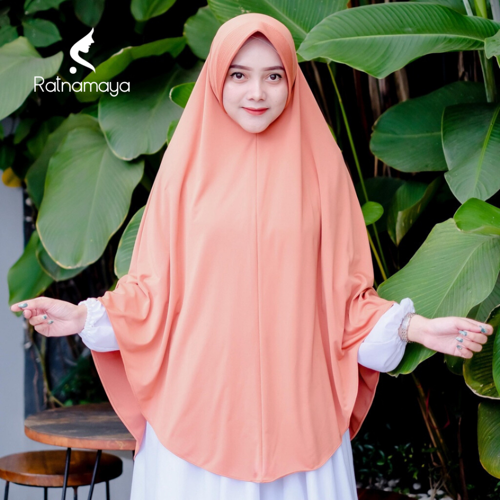 Khimar bergo hamidah jumbo syari hijab instan pad antem hijab syari jersey premium kerudung instan b