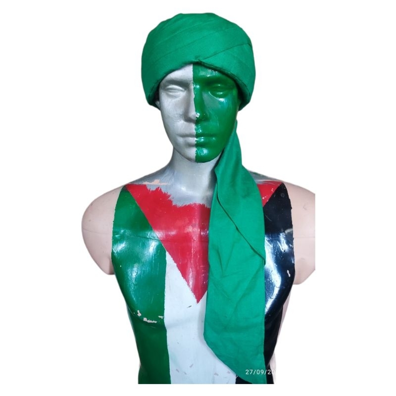 imamah sorban praktis permanen warna hijau - peci habib - habaib sorban praktis sorban imamah keren 
