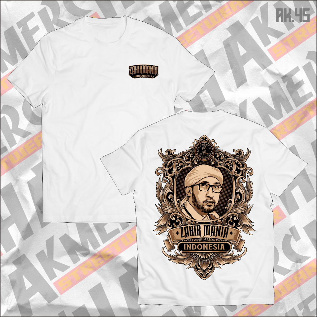 KAOS ZAHIR MANIA KAOS AZ-ZAHIR TERBARU BAHAN CATTON 24S ADEM NYAMAN DI PAKAI FREE STICKER KAOS DISTR