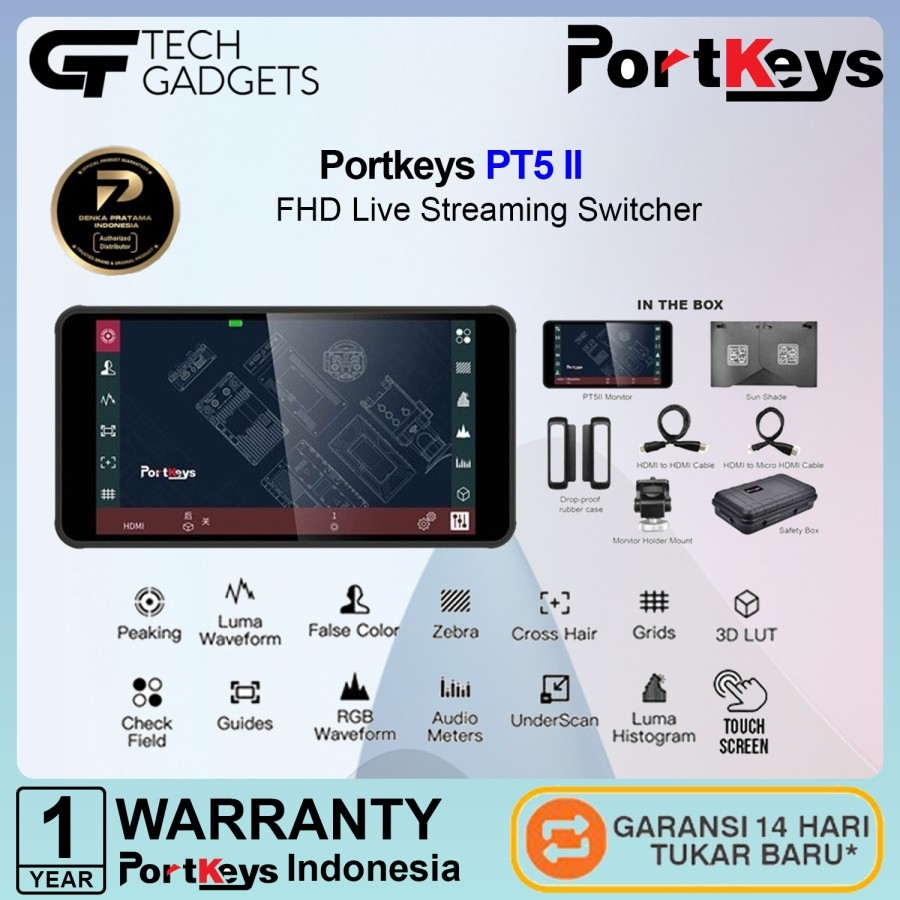 PORTKEYS PT5 II 5" 4K Touchscreen Monitor with 3D LUT Support