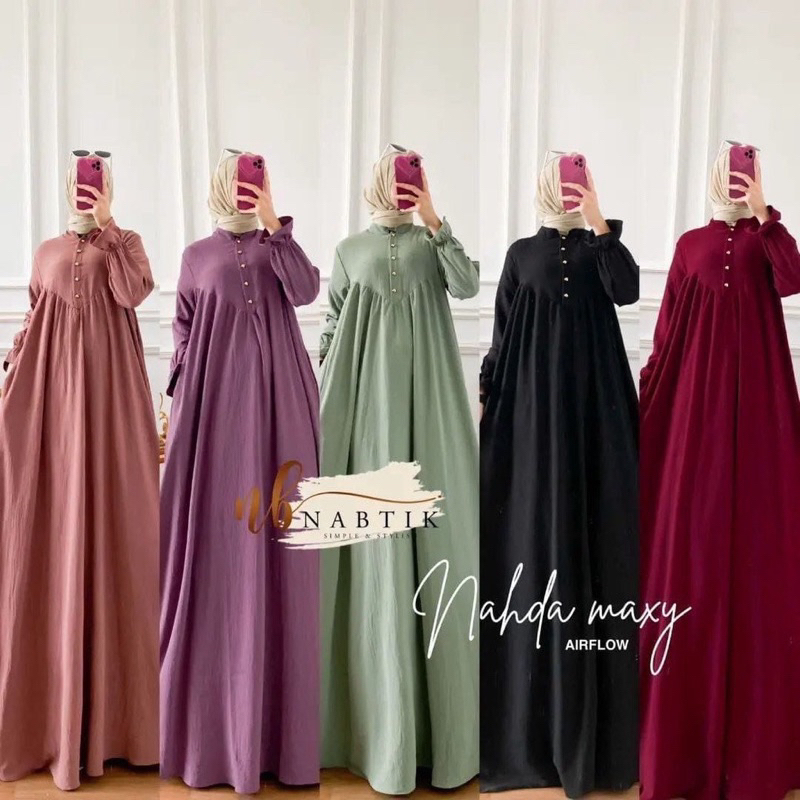 GAMIS NAHDA CRINKLE AIRFLOW // GAMIS WANITA CRINKLE AIRFLOW TERBARU
