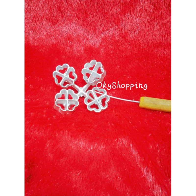 Cetakan kembang goyang 4 bunga kecil