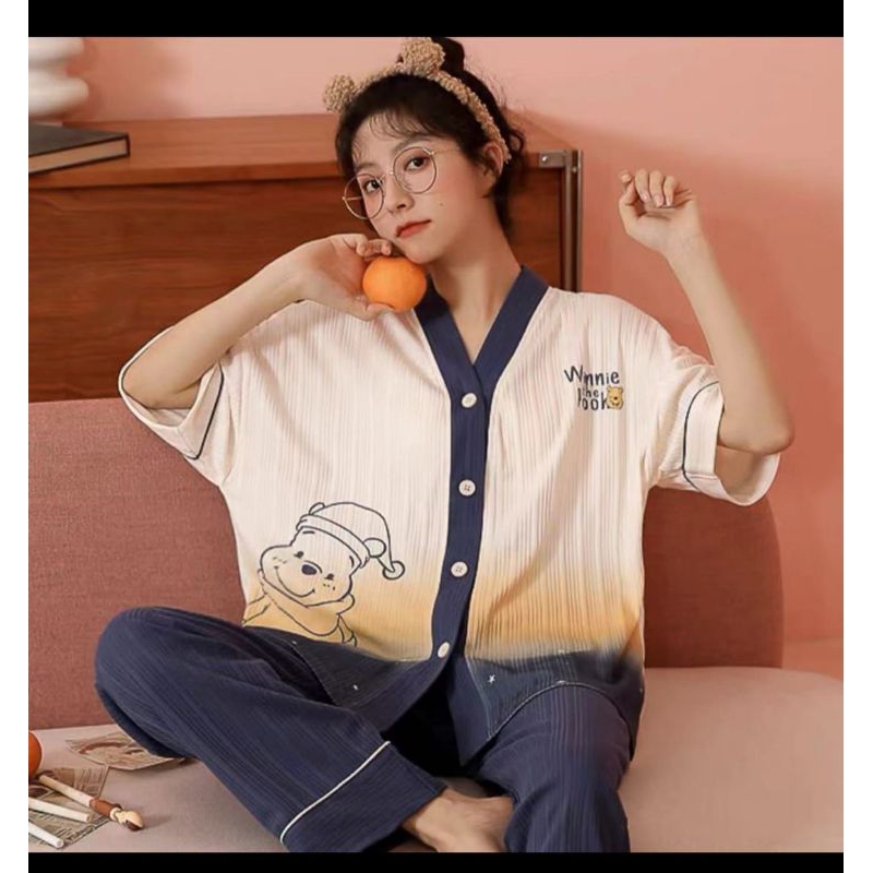 setelan cp kaos knit import premium