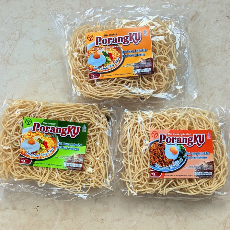 

Mie Porang PorangKu Rasa Ayam Bawang, Soto, dan Mie Goreng