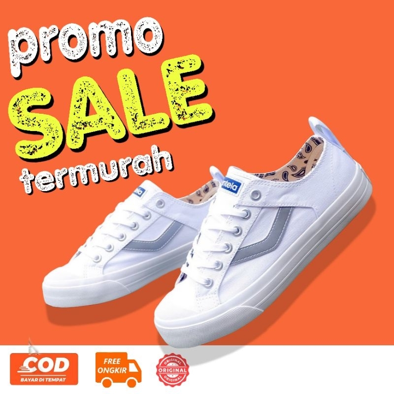 sepatu ventela reborn reflective nyala warna putih white