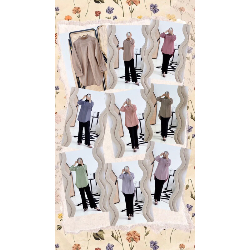 MOANA SET ORIGINAL GAGIL Setelan kemeja celana formal kasual panjang