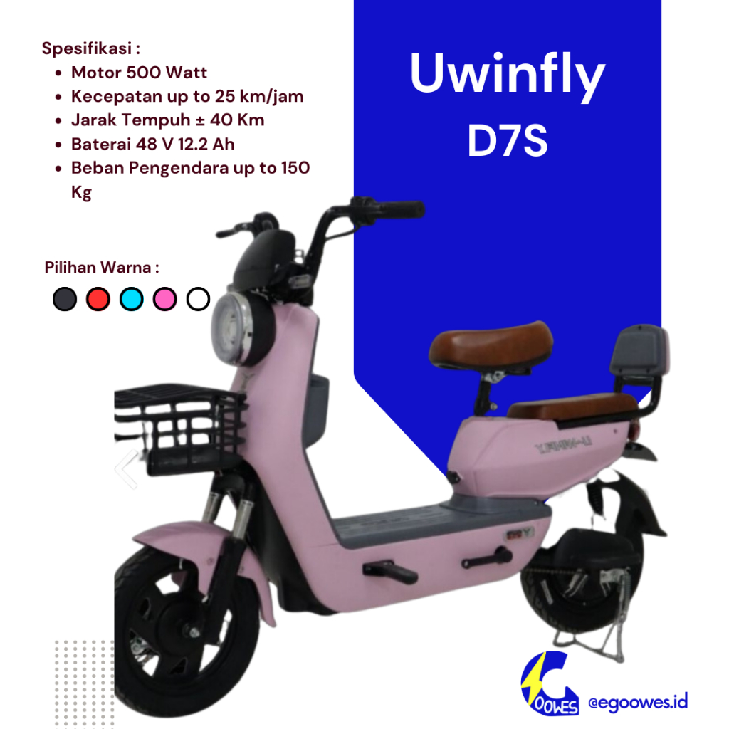 Sepeda Listrik Uwinfly D7S Official