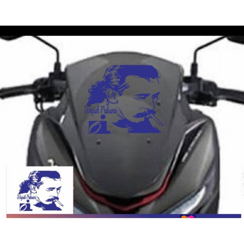 cutting stiker visor wajah pribumi