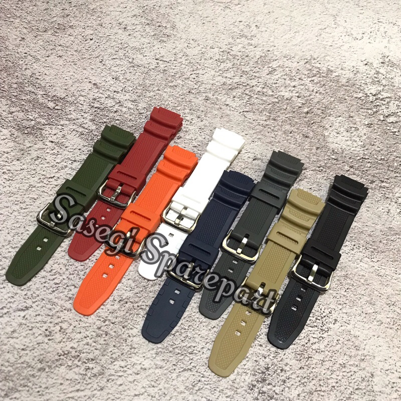 Strap Tali Jam Tangan Casio AE-1000 AE-110 W-S200 W-S210 SGW-300H SGW-400 SGW-450 Tali Rubber Casio 